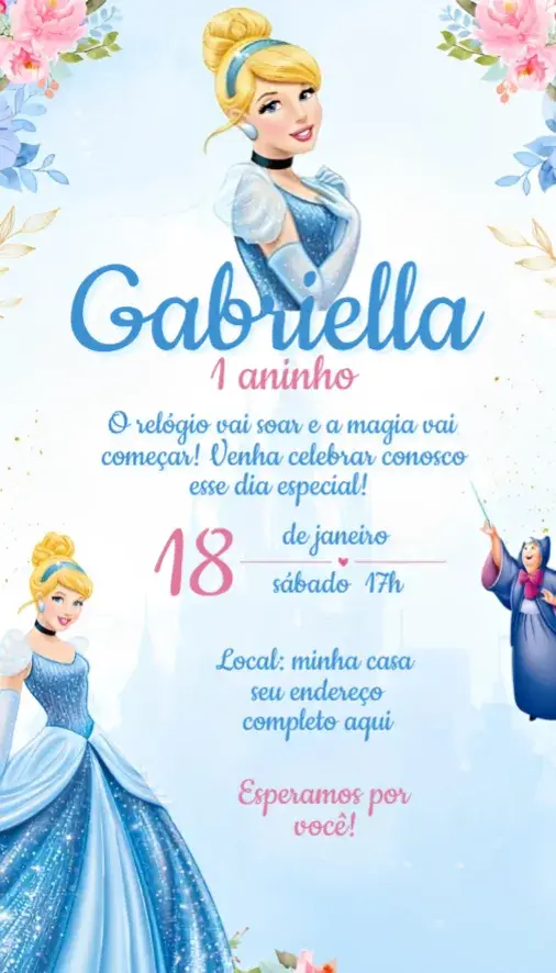 Convite Cinderela