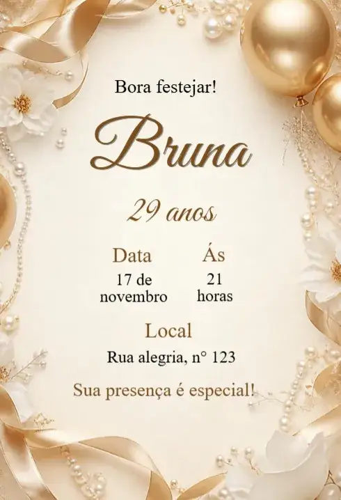 Convite Convite de aniversário adulto editável – tema Aniversário moderno, elegante, colorido, minimalista, temático