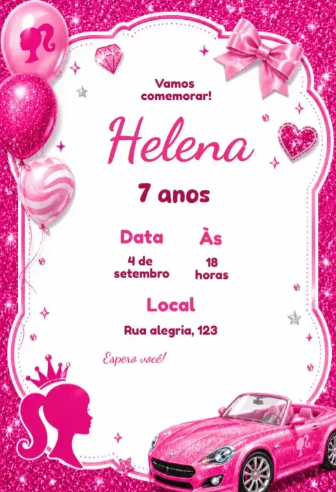 Barbie Birthday Invitation