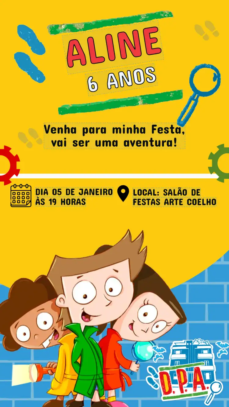 Convite de Aniversário Infantil DPA