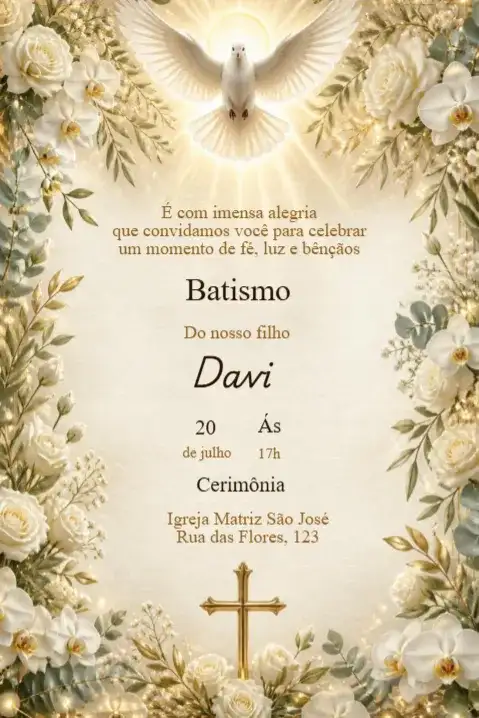 Baptism Invitation with Holy Spirit