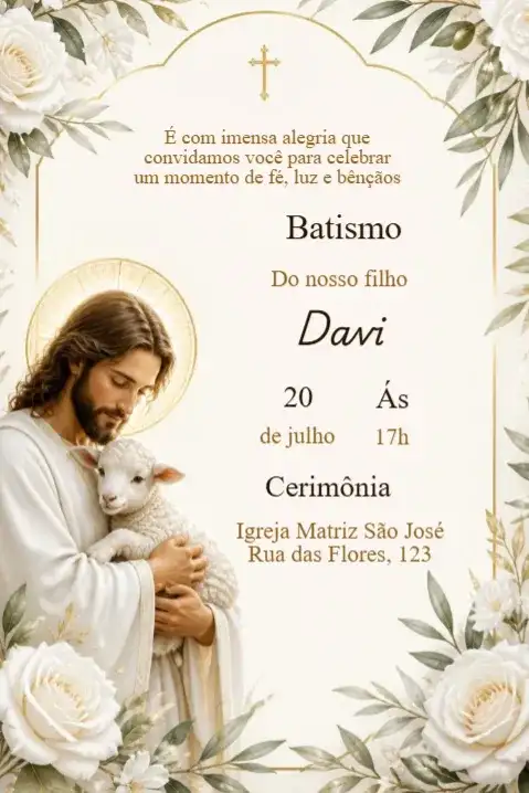 Invitation to Baptism with Jesus Good Shepherd