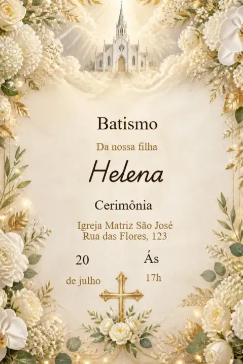 Invitación de Bautismo Iglesia Celestial