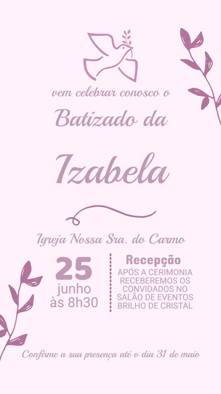 Convite de Batizado