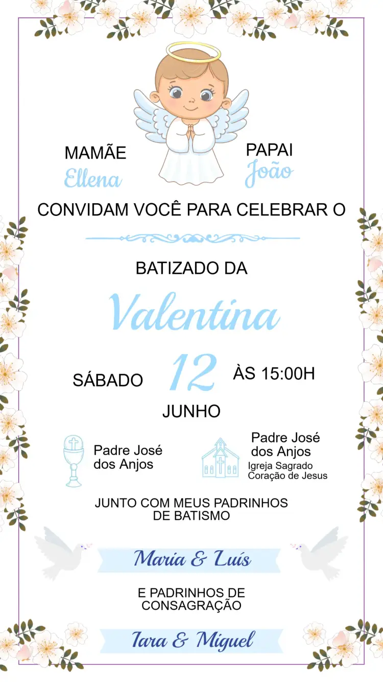 Convite de Batizado
