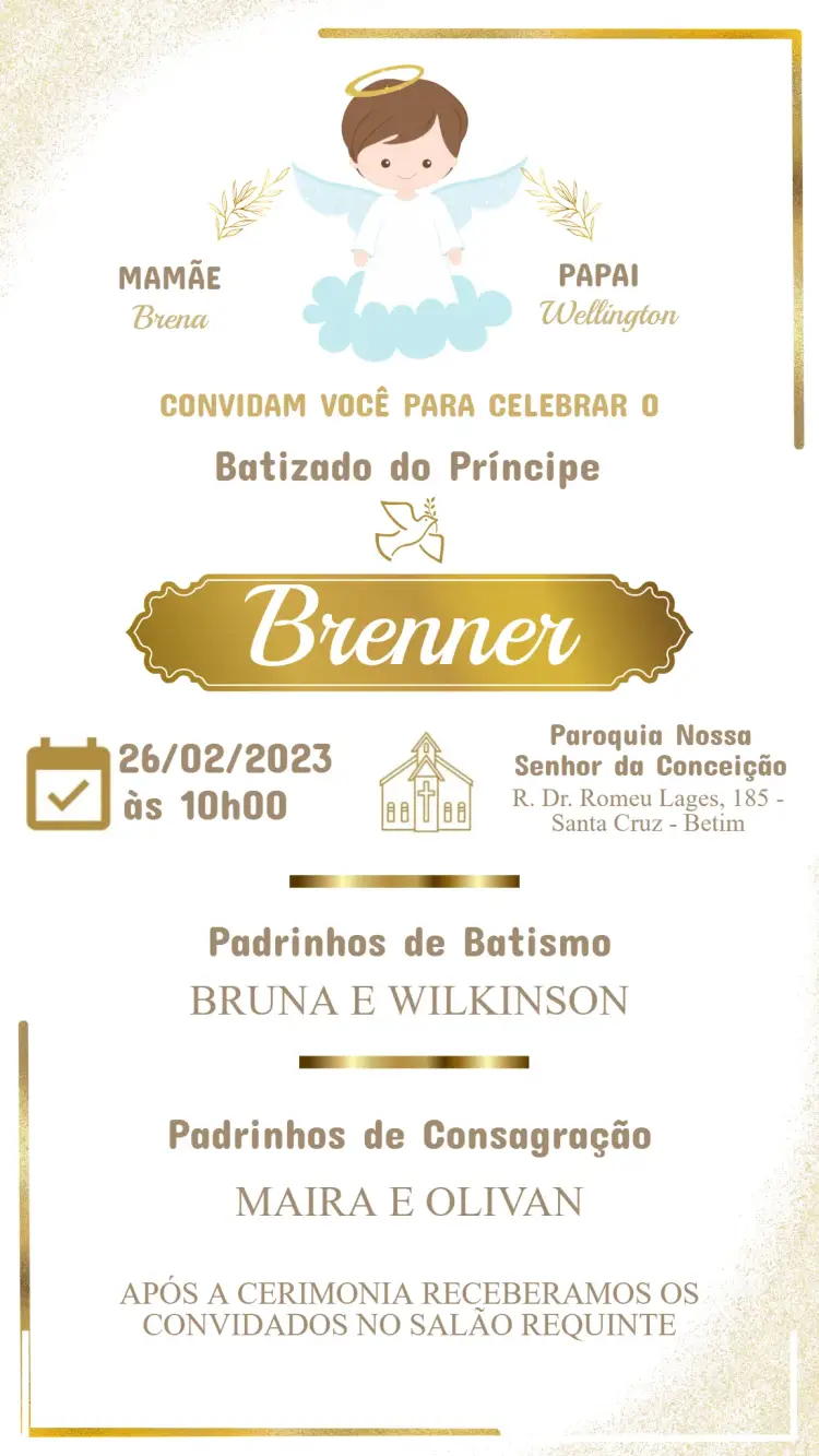 Convite de Batizado