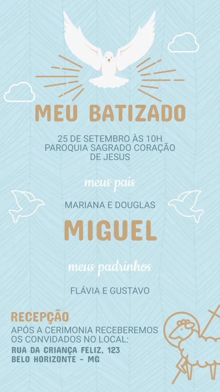 Convite de Batizado