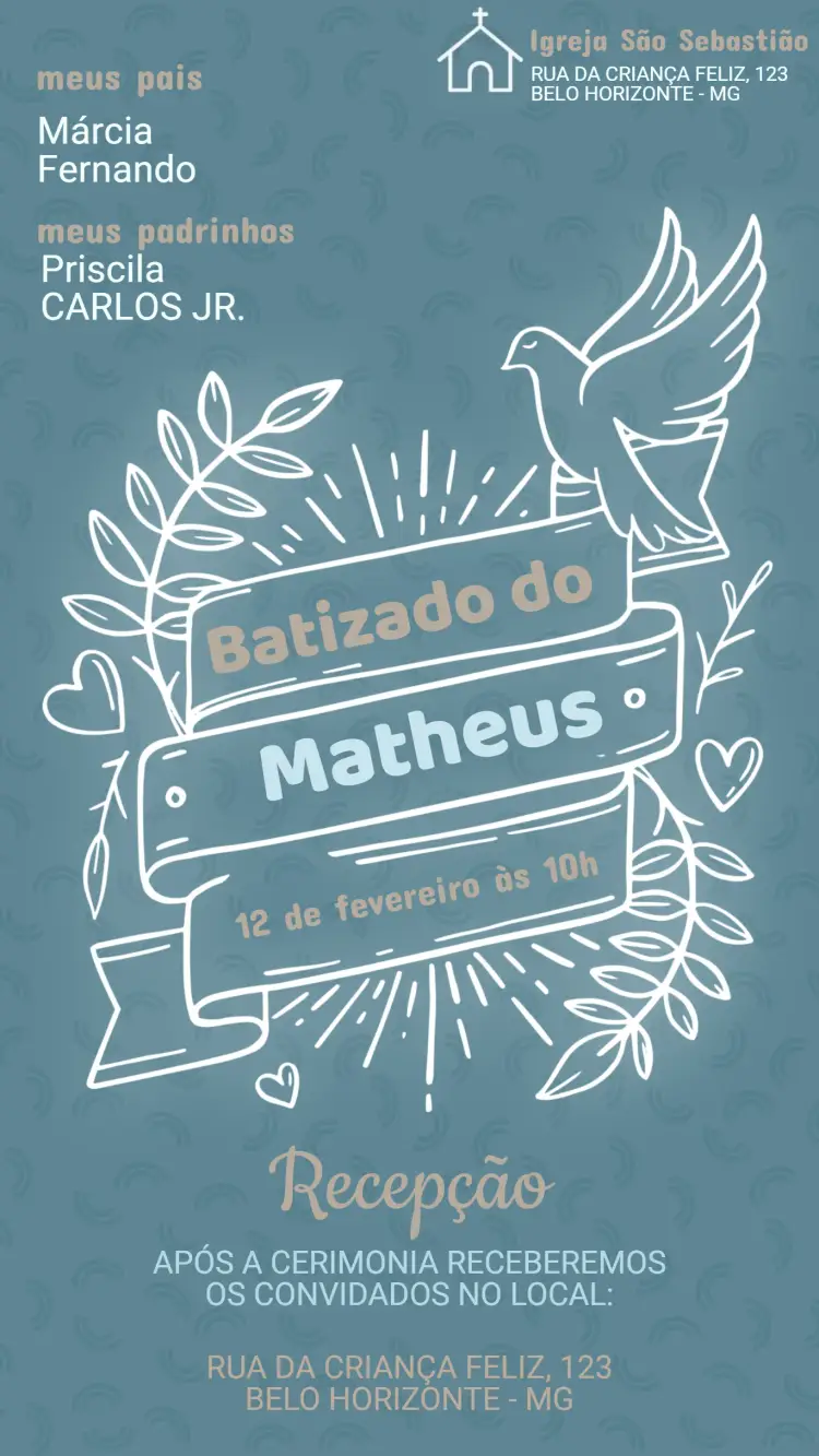 Convite de Batizado