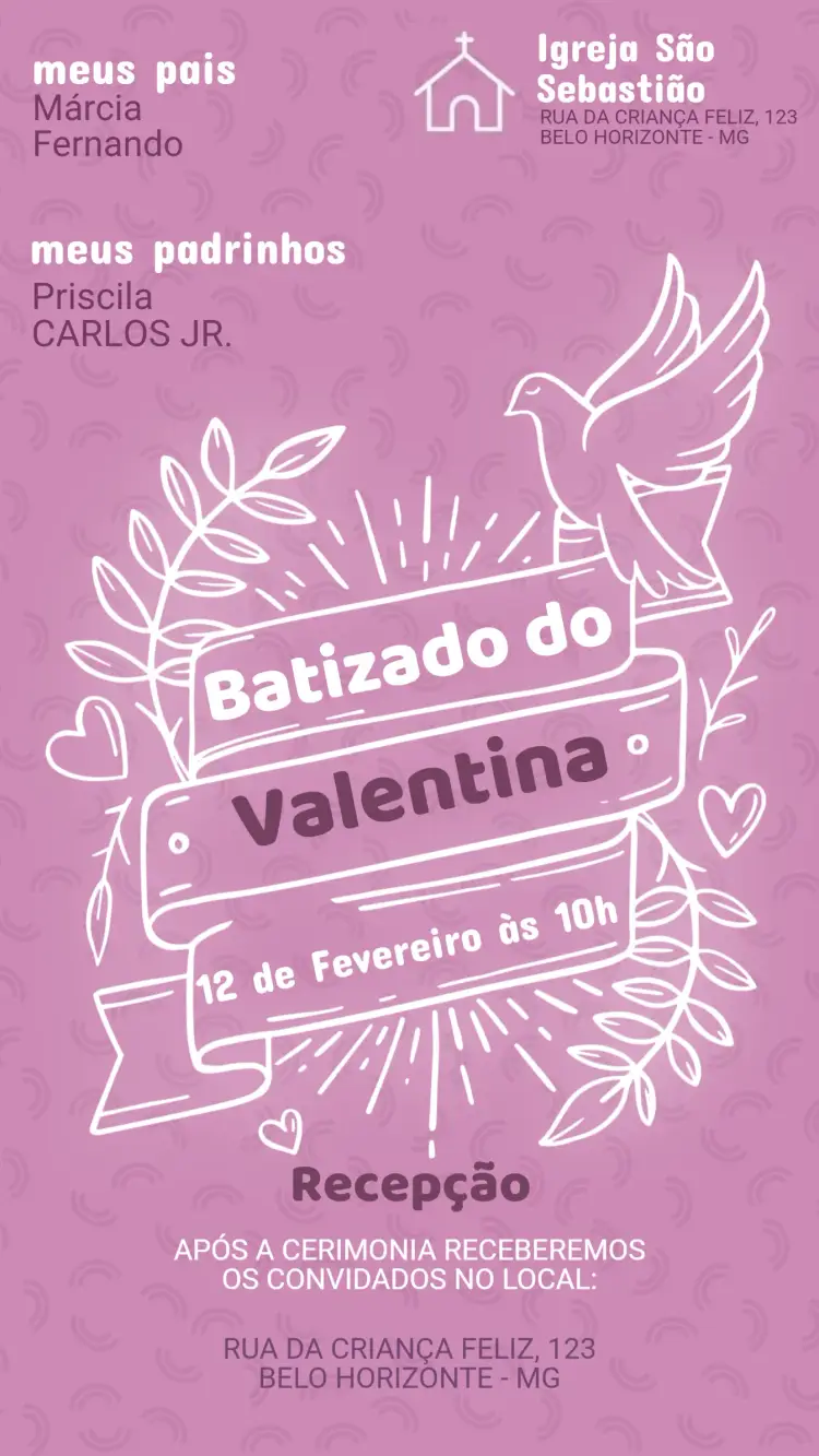 Convite de Batizado