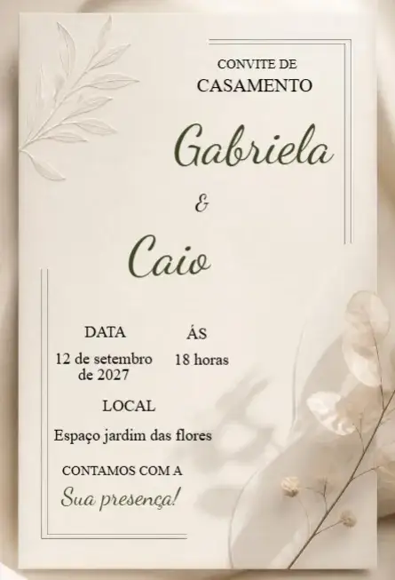 Invitation Wedding Invitation – Wedding theme floral, minimalist, elegant, classic, modern, boho