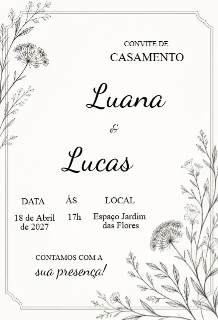 Classic Wedding Invitation editable
