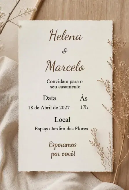 Editable digital wedding invitation