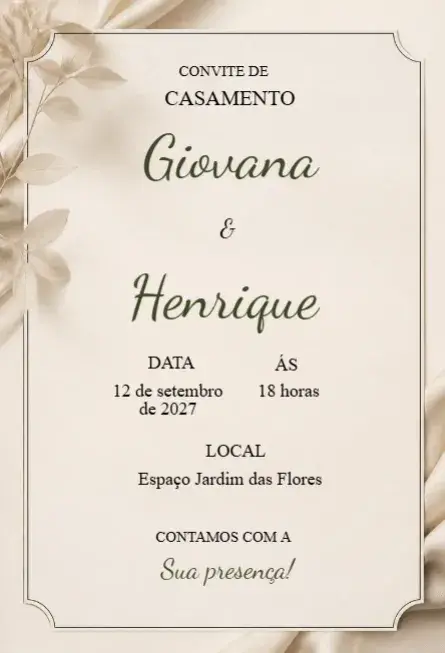 Elegant Wedding Invitation