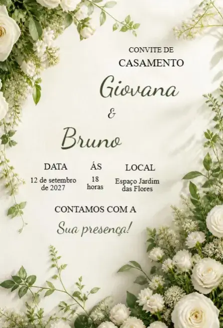 Floral Wedding Invitation