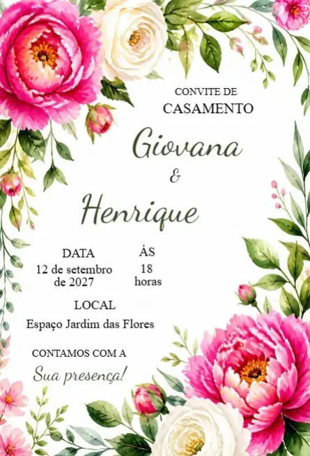 Floral Wedding Invitation