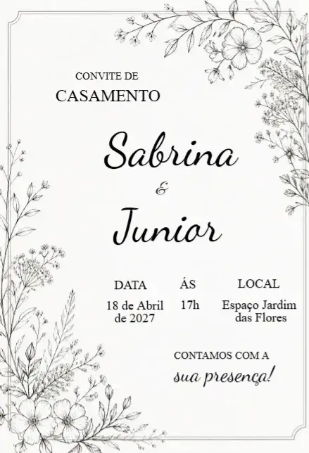 Minimalist Editable Wedding Invitation