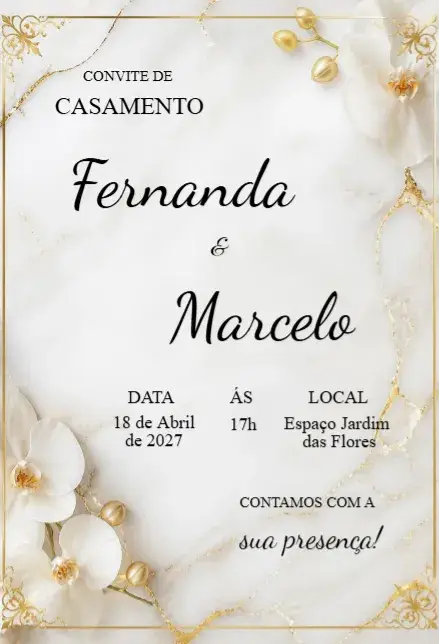 Minimalist Editable Wedding Invitation