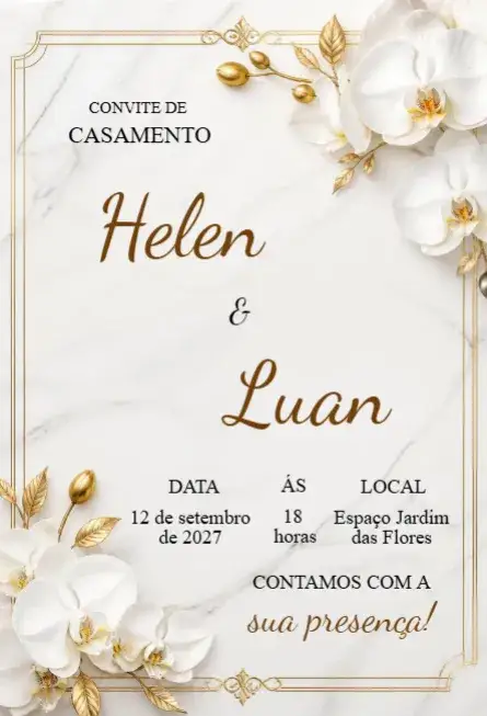 Convite Convite de casamento minimalista editável – tema Casamento minimalista, moderno, clean, elegante, neutro