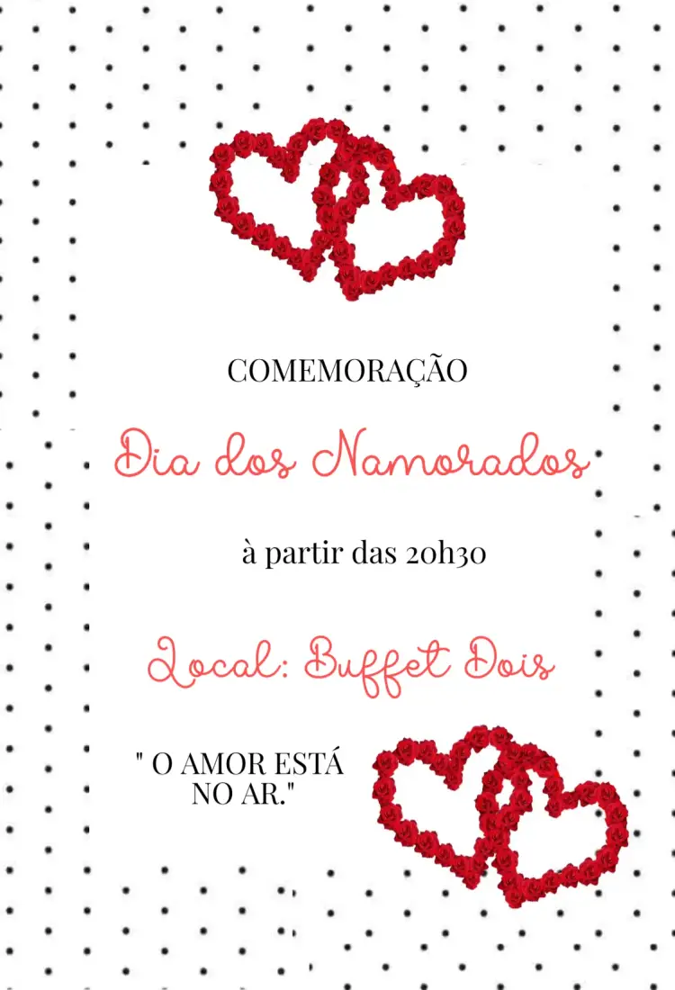 Convite Dia dos Namorados