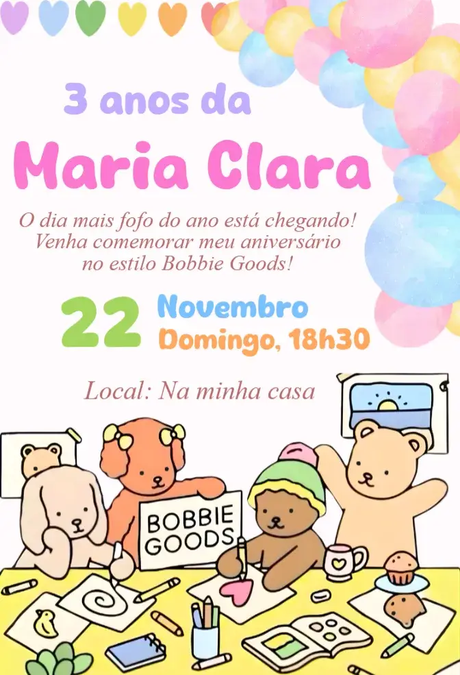 convite digital bobbie goods