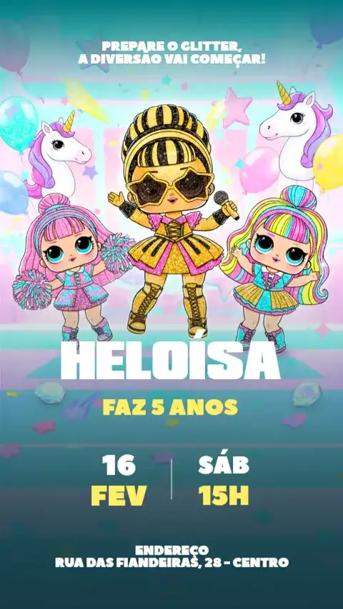 Convite Digital Boneca Lol Surprise