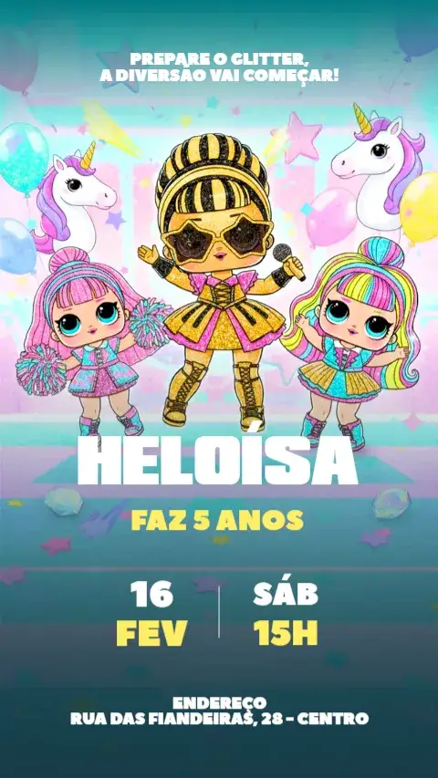 Convite Digital Boneca Lol Surprise