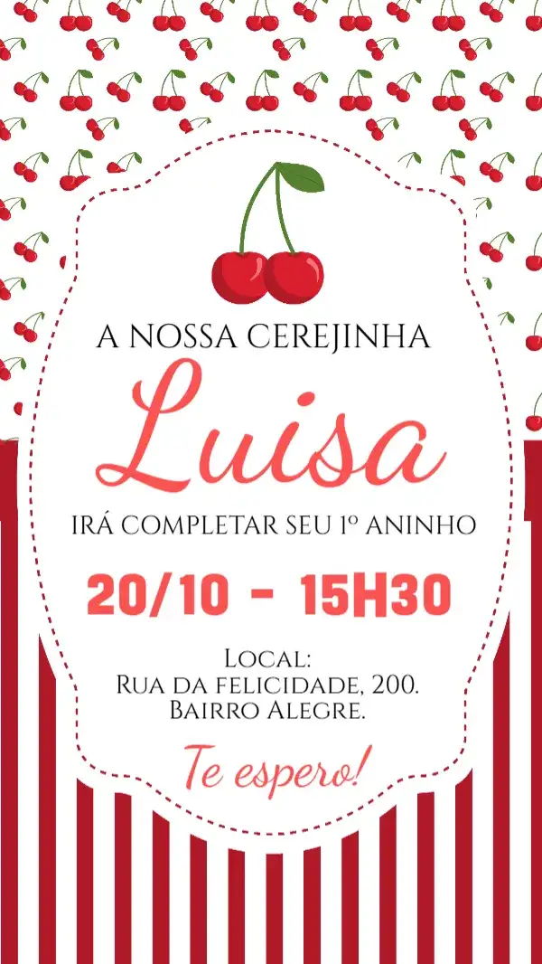 Invitación digital Cerecita