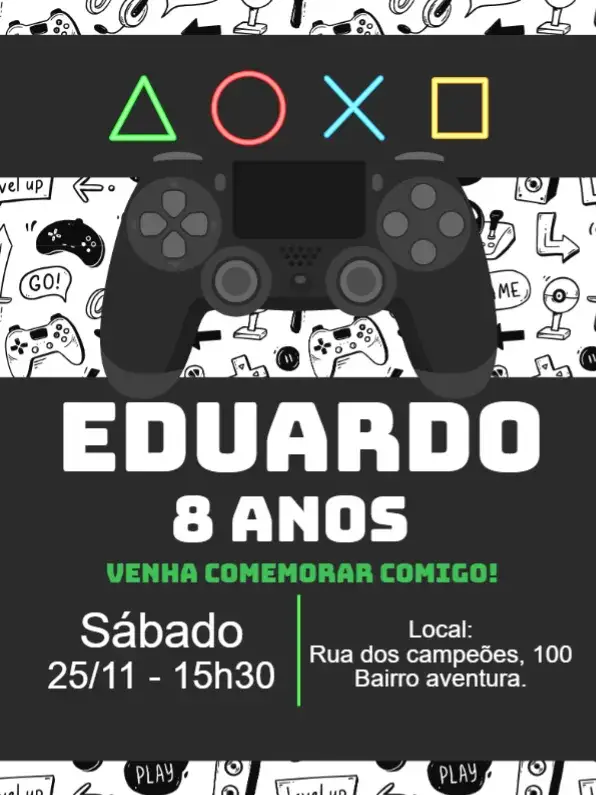 Digital Gamer videogame invitation