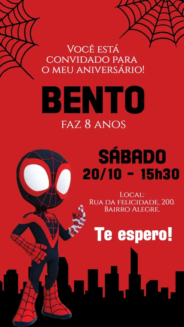 Digital Invitation Miles Morales