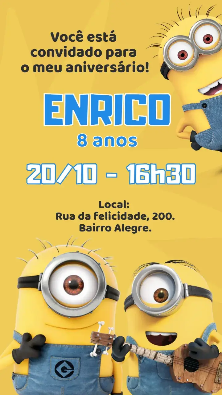 Minions Digital Invitation