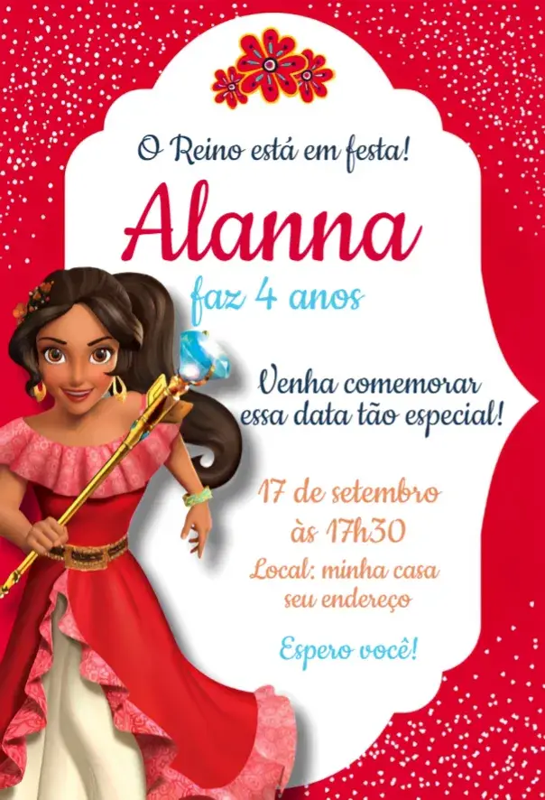Convite Elena de Avalor
