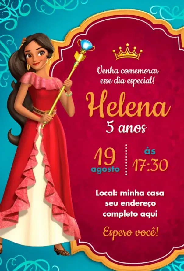 Convite Elena de Avalor