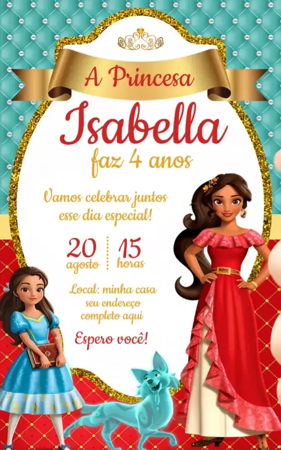 Convite Elena de Avalor
