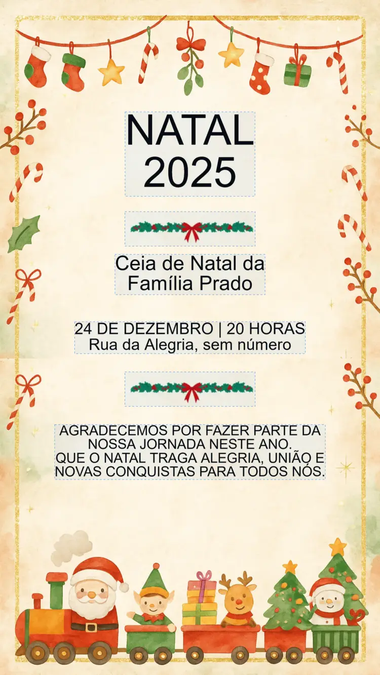 Convite festa de Natal