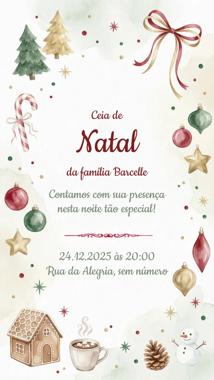 Convite festa de Natal