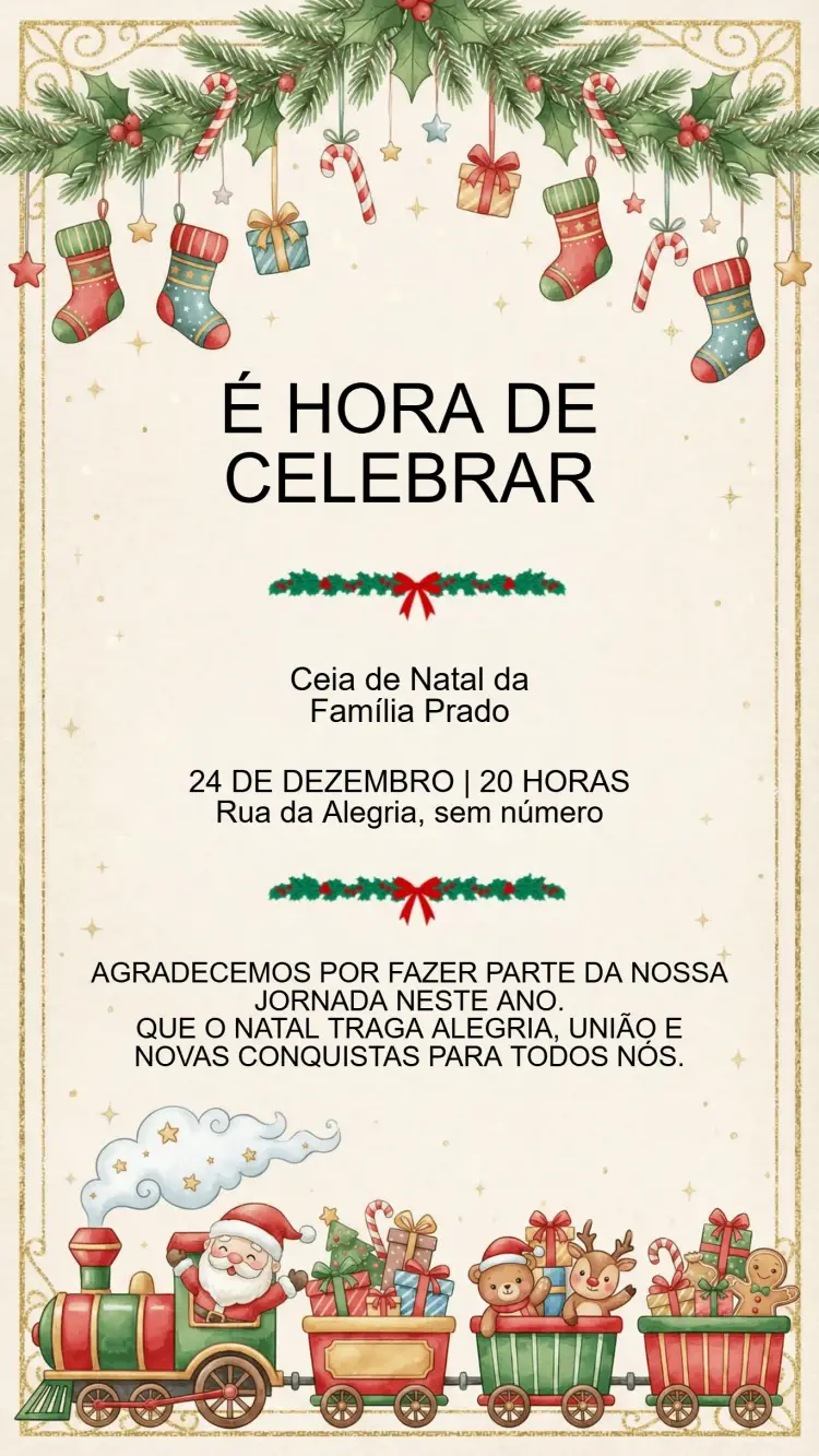 Convite festa de Natal