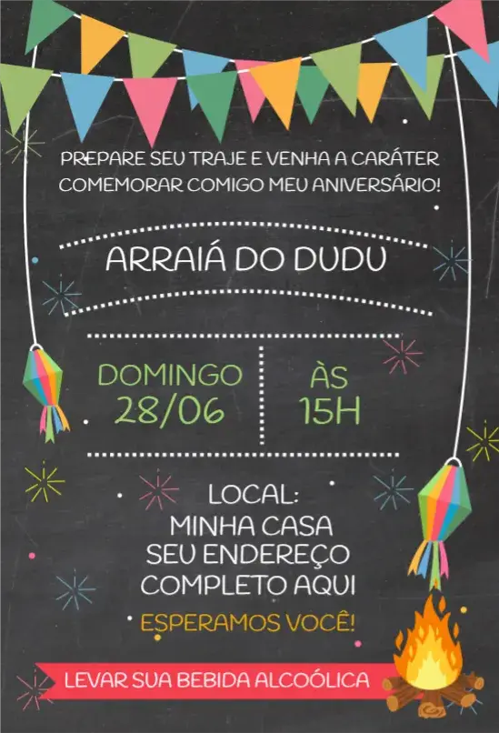 Invite June Party Invitation editable and customizable