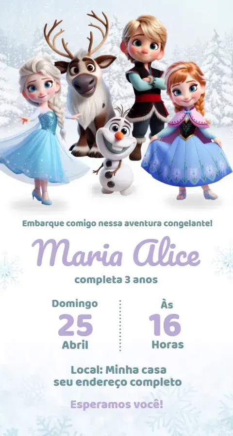 Convite Frozen