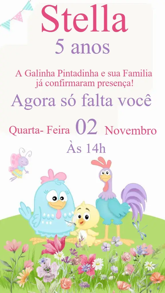 Galinha Pintadinha Invitation