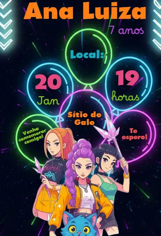 Convite Guerreiras do K-Pop