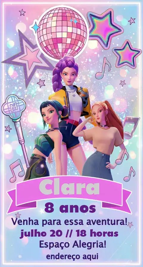 Convite Guerreiras Do K-Pop Digital