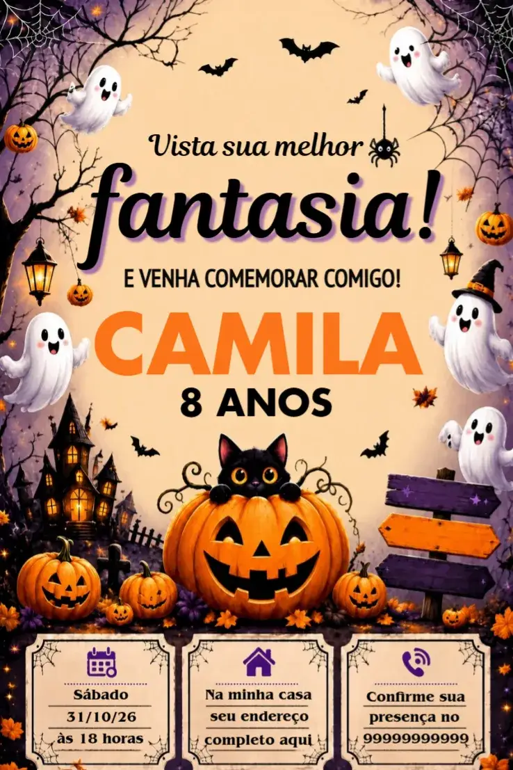 Convite Halloween