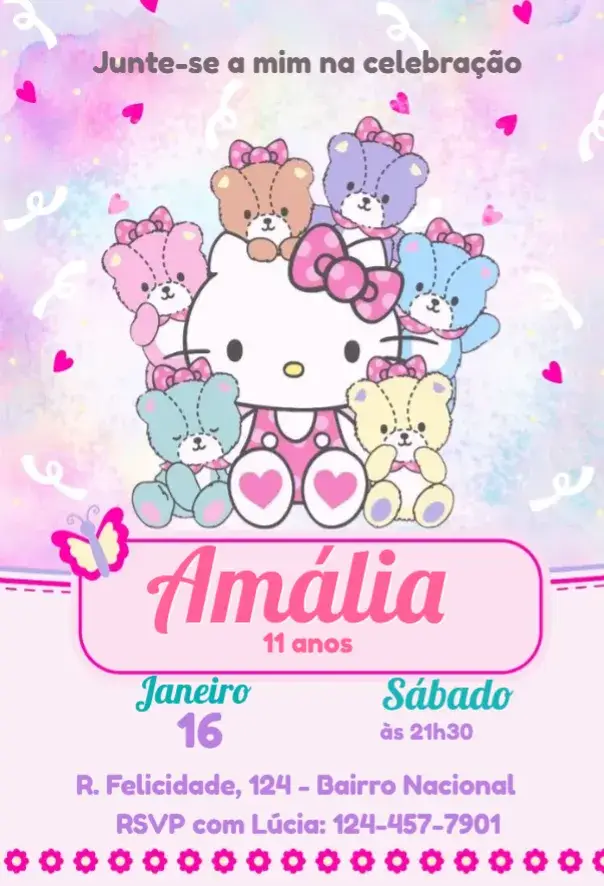 Hello Kitty Invitation