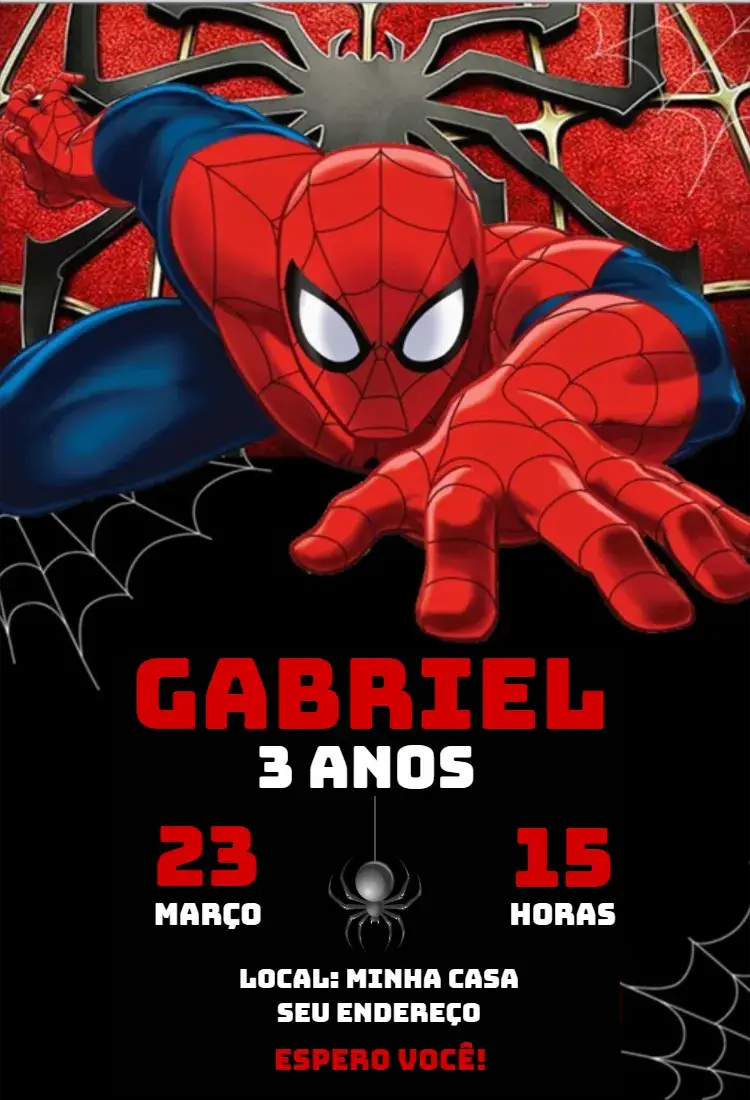 Invite Spider-Man Invitation To Edit editable and customizable