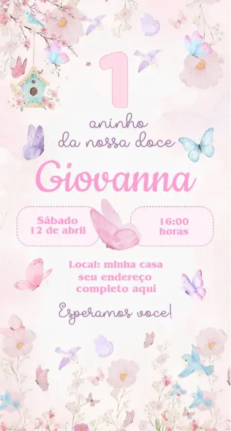 Invite Enchanted Garden Virtual Invitation editable and customizable