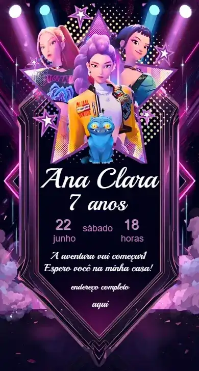 Convite Guerreiras Do K-Pop Digital