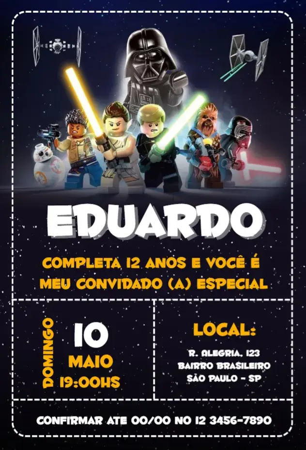 Lego Stars Wars Invitation