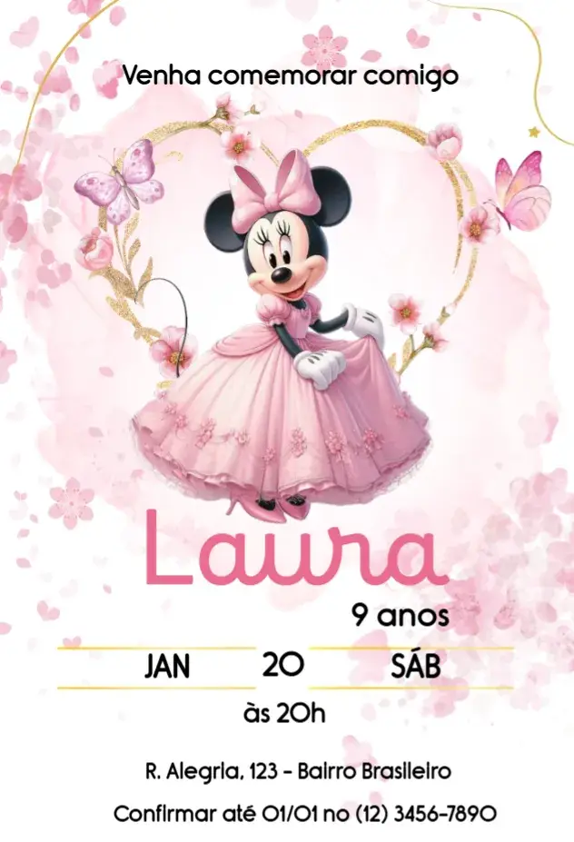 Minnie Princess Invitation