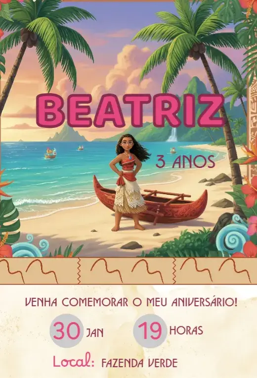 Convite Moana