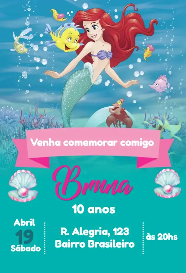 Little Mermaid Invitation